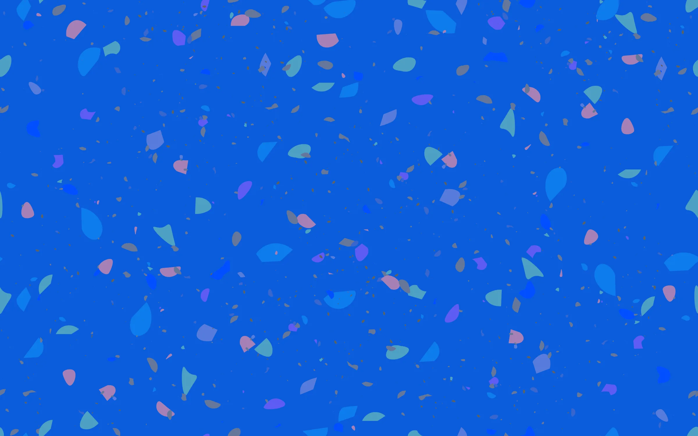 Blue background with colourful specks
